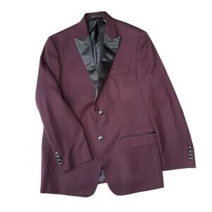 Michael Strahan Collection Red Black Diamond Blazer Jacket Sport Coat Sz 40R